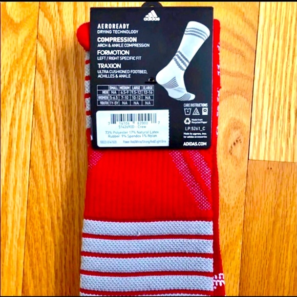 NWT Men’s Adidas Speed Mesh Crew Football Socks - Picture 3 of 12